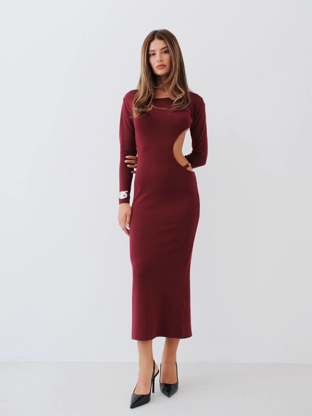 Crew Neck Backless Dress